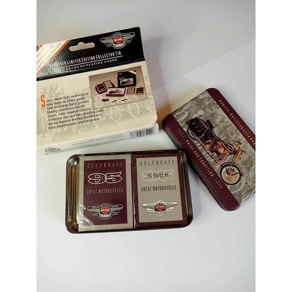 Harley-Davidson Motorcycles‎ 95th Anniversary Collectible Tin Playing Cards 1998